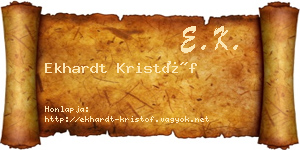Ekhardt Kristóf névjegykártya