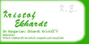 kristof ekhardt business card